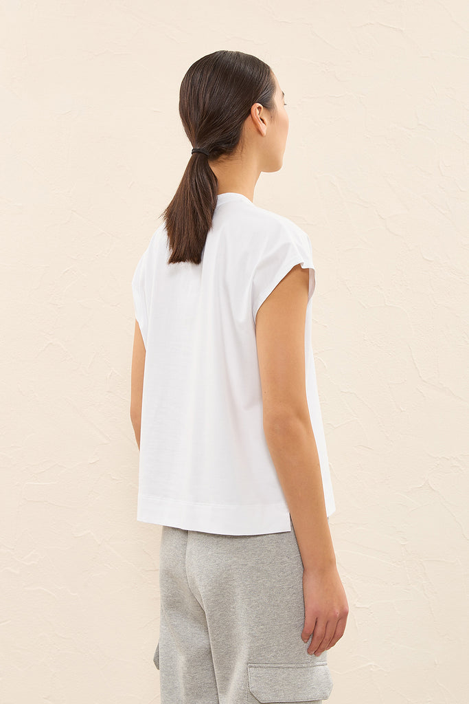 Crop T-shirt with Punto Luce  