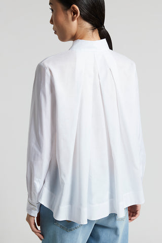 Poplin and cotton voile shirt