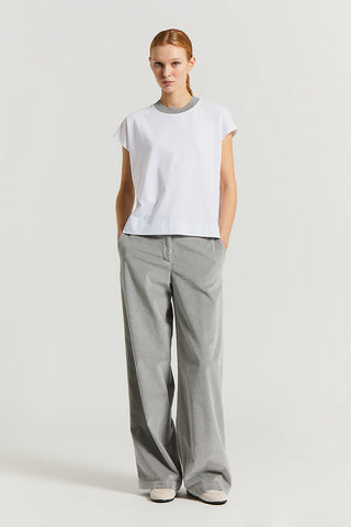 T-shirt in jersey di cotone stretch