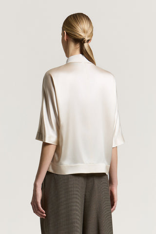 Blusa in raso di seta