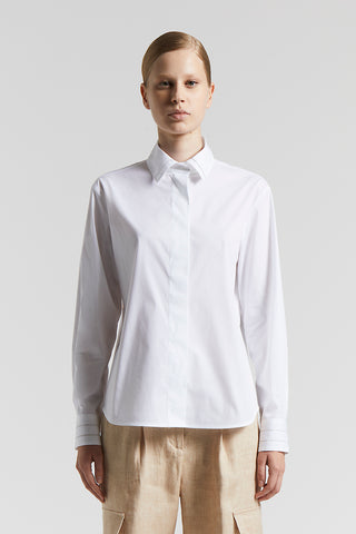 Stretch cotton poplin shirt