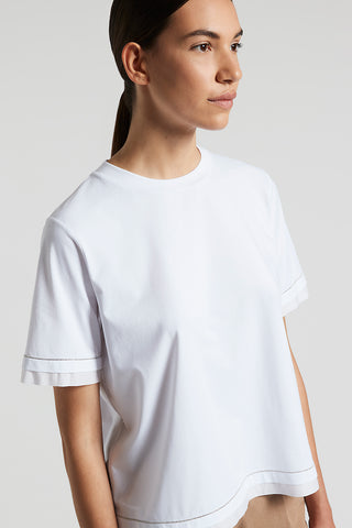 Stretch cotton jersey T-shirt