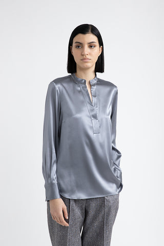 Shiny silk satin shirt  