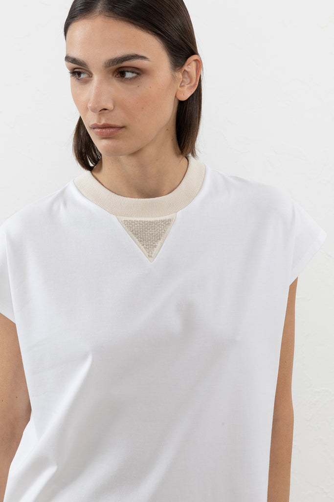 Jersey T-shirt with Punto Luce triangle  