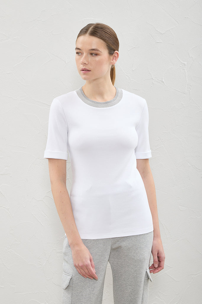Tricot neck top  