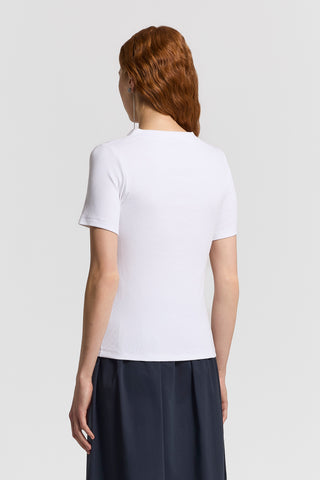 Micro-rib jersey T-shirt