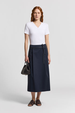 T-shirt in microcostina di jersey