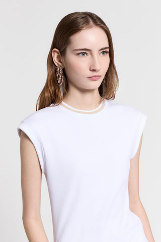 Micro-rib jersey T-shirt