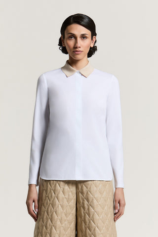 Camicia in popeline unito di cotone