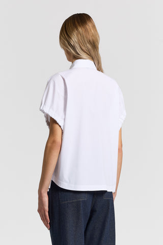 Cotton poplin short-sleeved shirt