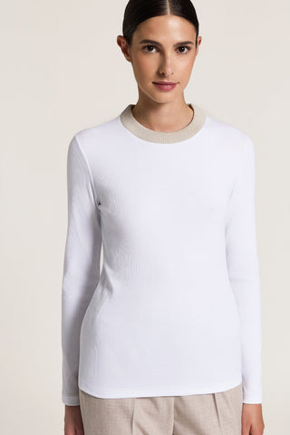 T-shirt in microcostina jersey di cotone