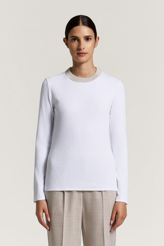 T-shirt in microcostina jersey di cotone
