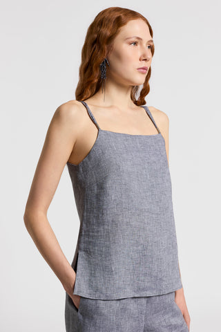 Lightweight pure linen canvas top