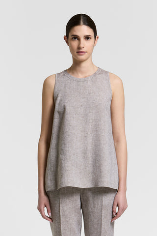 Lightweight pure linen canvas top