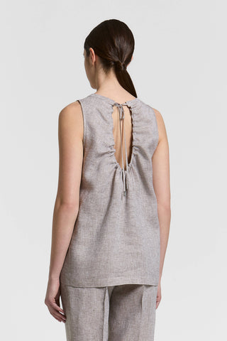 Lightweight pure linen canvas top