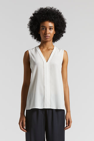 Silk crepe de chine top