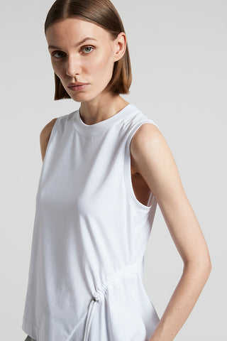 Bi-elastic cotton jersey top