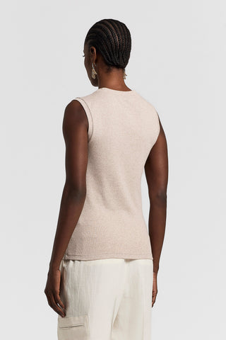Micro-rib jersey top