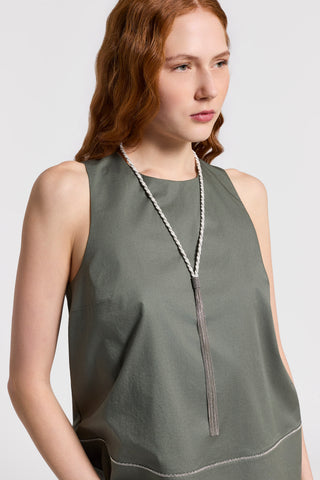 Light cotton sateen top