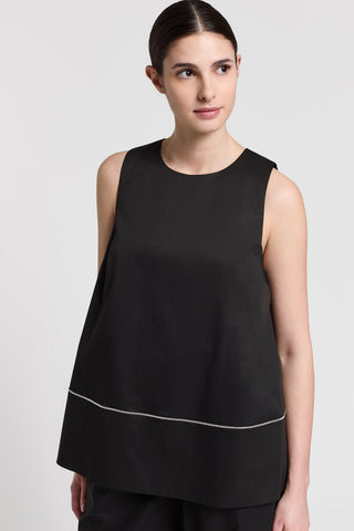 Light cotton sateen top