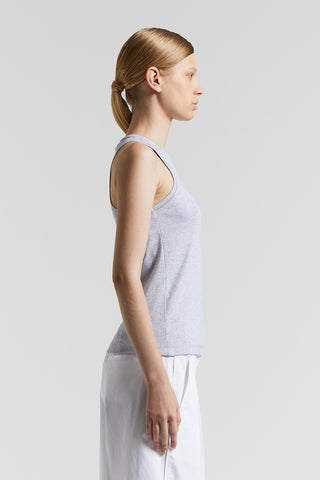 Micro rib stretch jersey top