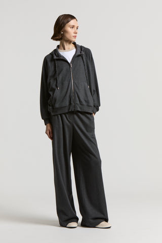 Modal cotton jersey hoodie