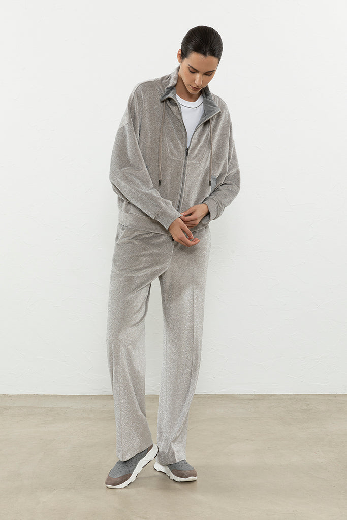 Sweatshirt in sparkling lurex chenille  