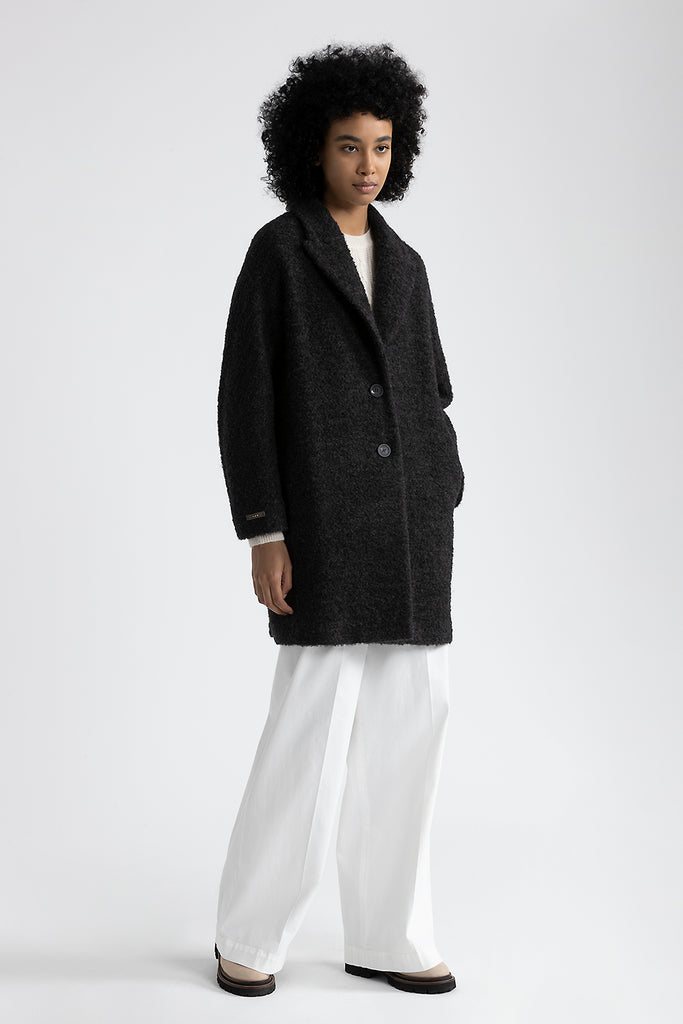 Bouclé wool and alpaca coat  