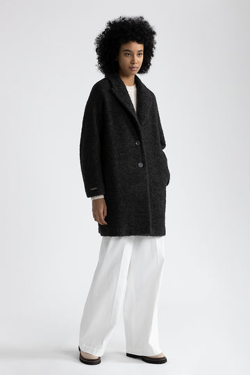 Bouclé wool and alpaca coat  