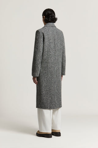 Cappotto monopetto in resca di lana