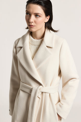 Cappotto in panno in lana e cashmere