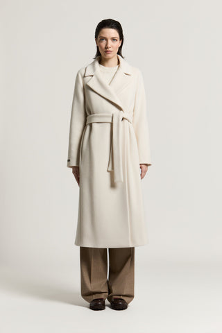 Cappotto in panno in lana e cashmere