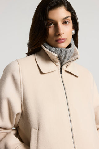 Wool and cashmere double cloth jacket