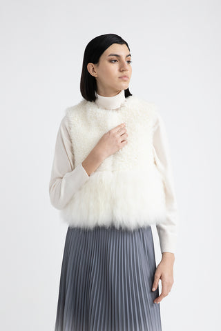 Real cashmere goat hair gilet  