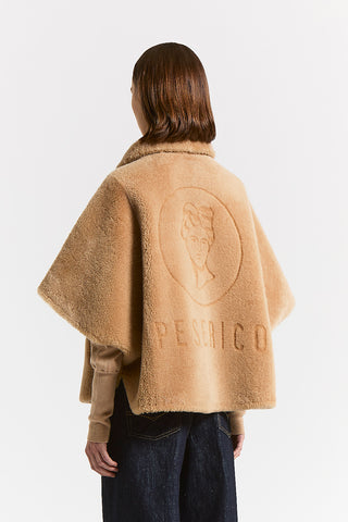 Real shearling cape