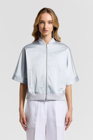 Glossy cotton sateen jacket