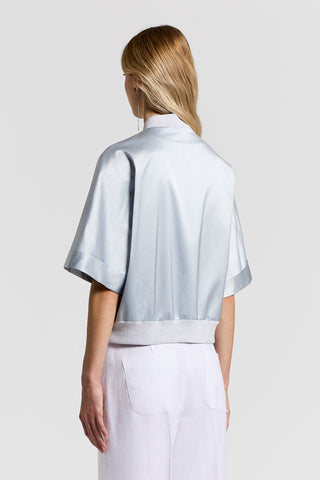 Glossy cotton sateen jacket