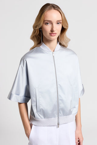 Glossy cotton sateen jacket