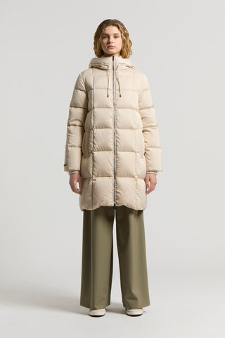 Midi down jacket in WR technical duchess
