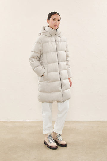 Feather-padded flannel jacket  