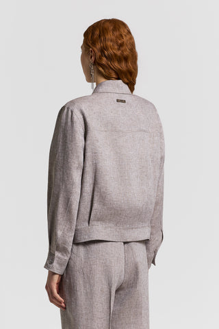 Lightweight pure linen canvas duster coat