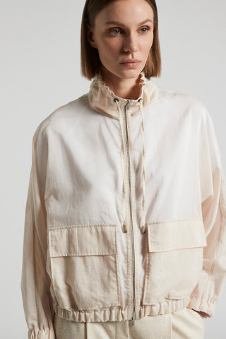 Technical cotton organza jacket