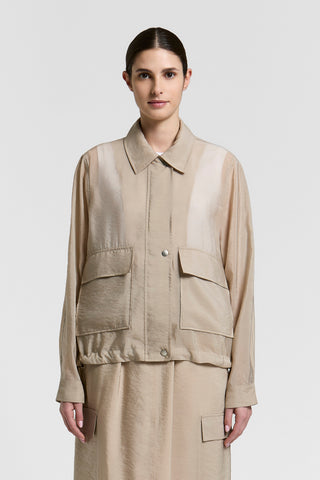 Giubbino in tela tecnica misto cupro