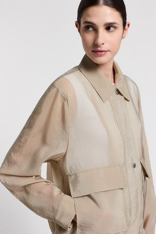 Giubbino in tela tecnica misto cupro