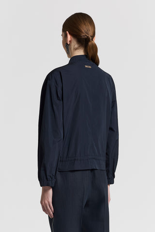 Technical taffeta and knit jacket