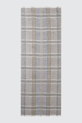 Wool, viscose and lurex-blend stole