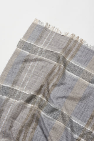 Wool, viscose and lurex-blend stole