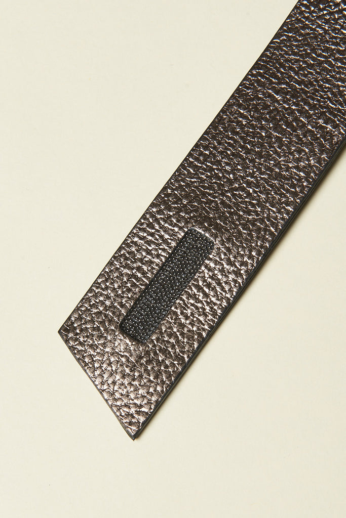 Genuiine leather belt with knot  