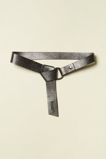 Genuiine leather belt with knot  