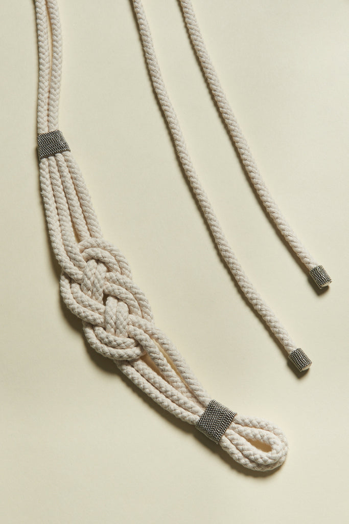 Cotton cord and Punto Luce belt  